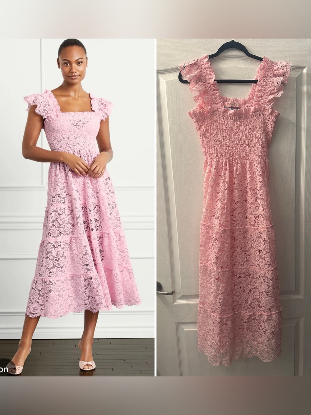Hill House Pink Lace Ellie Nap Midi Dress L Collectors Edition 2022 - Picture 4 of 8
